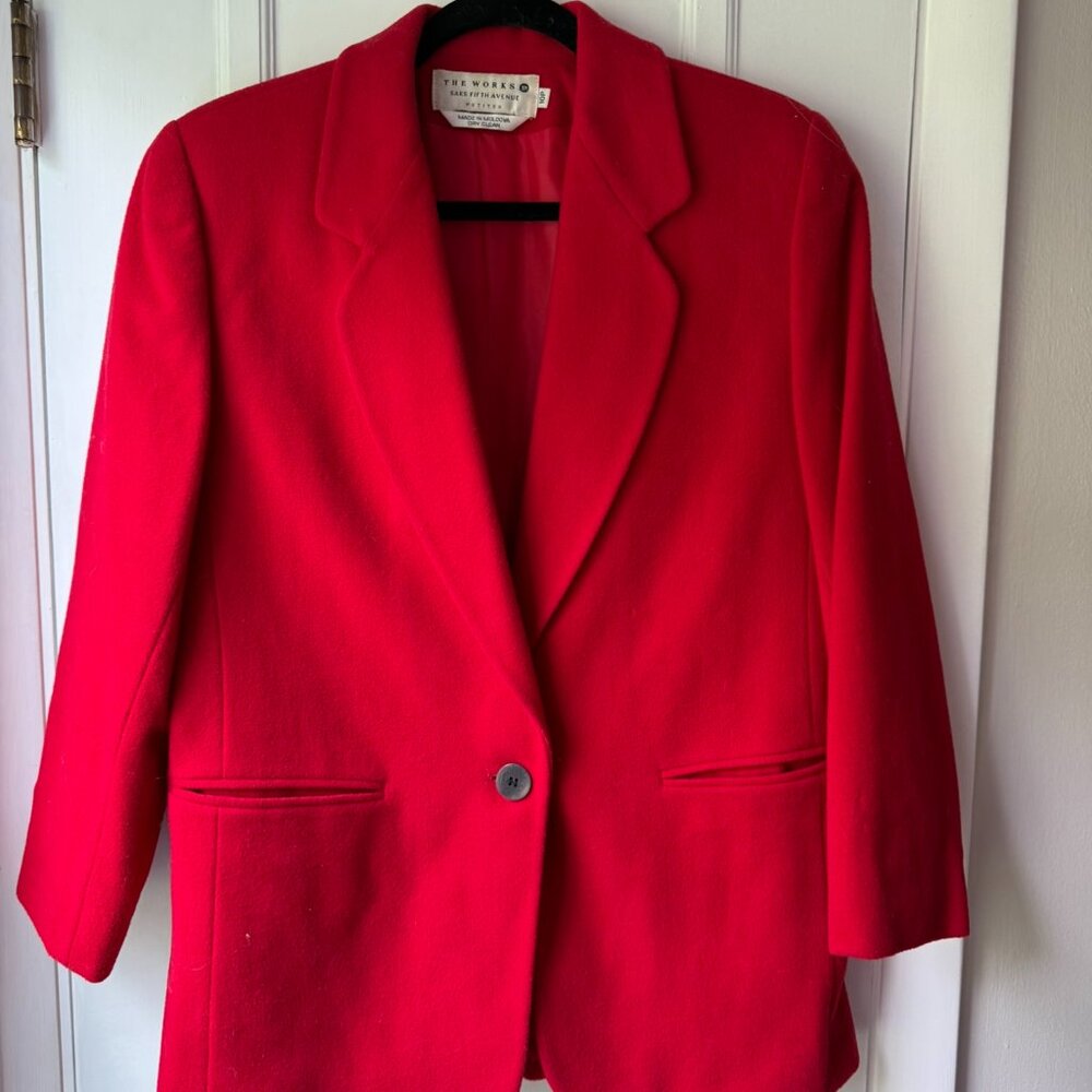 Red Single-Button Women's Blazer Jacket - The Row
